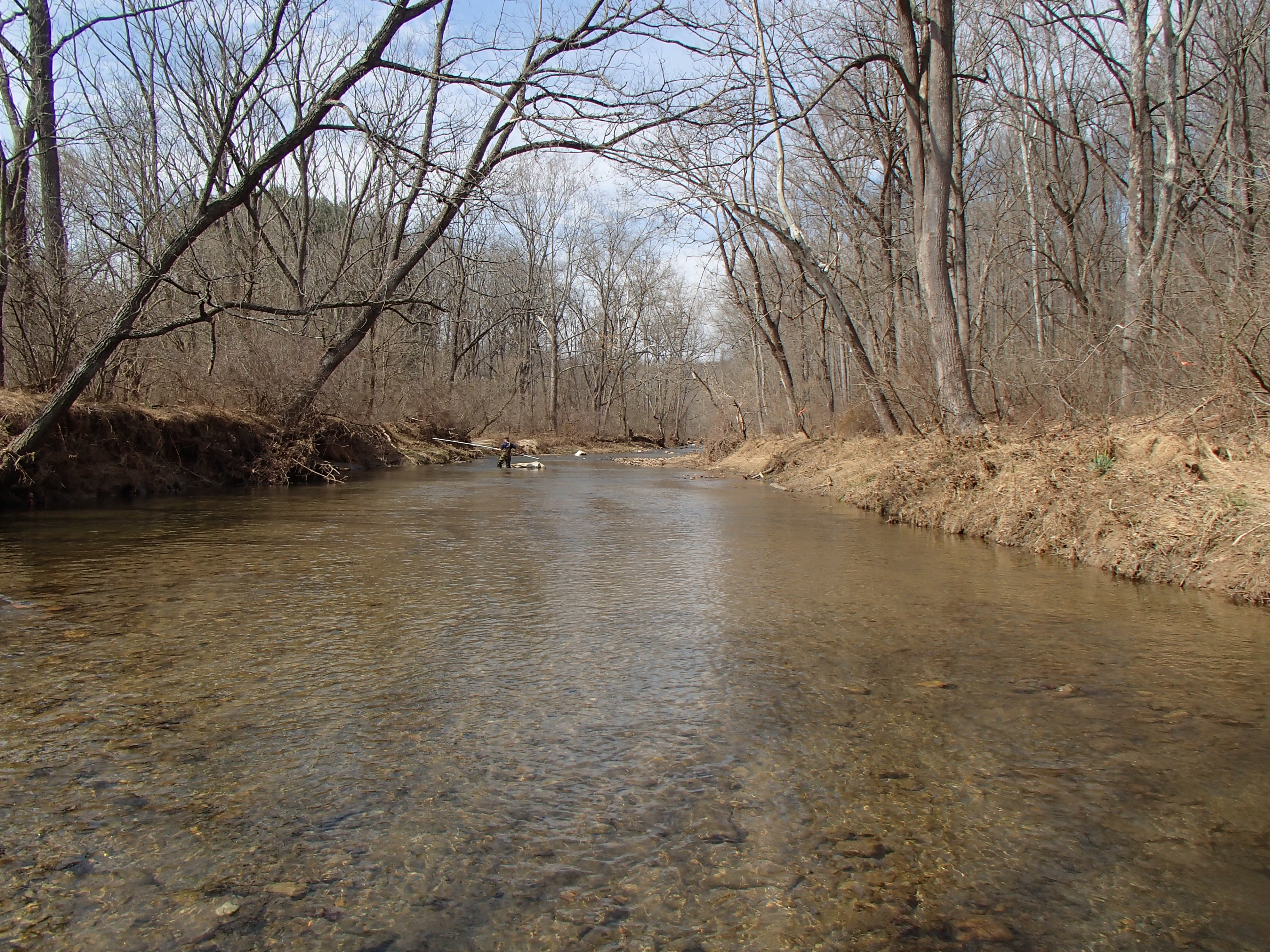 Field photo showing stream conditions at site ATKI-303-R-2016_midpoint upstream